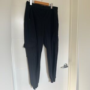 Elie Tahari Black Mesh Detail Cargo Pants